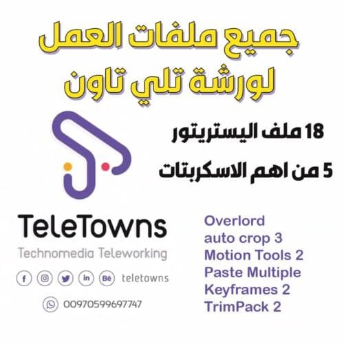 ملفات العمل الخاصة بورشة الموشن جرافيك تلي تاون - Teletown